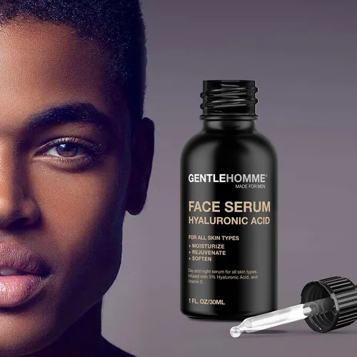 Vista 7 de Gentlehomme - Suero facial de ácido hialurónico - Suero facial para hombre - Con 3% de ácido hialurónico y vitamina E - Ayuda a hidratar