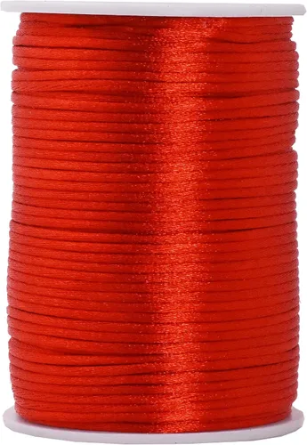 Vista 48 de Mandala Crafts Cordón de satén de cola de rattail de 0.02 in para nudos chinos de macramé