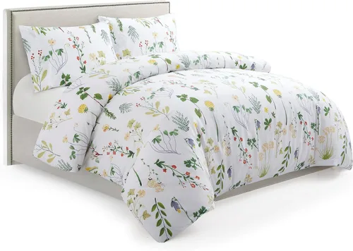 Vista 38 de Marina Decoration Juego de funda de edredón de 3 piezas con 2 fundas de almohada, diseño de rayas negras y grises, tamaño doble/matrimonial