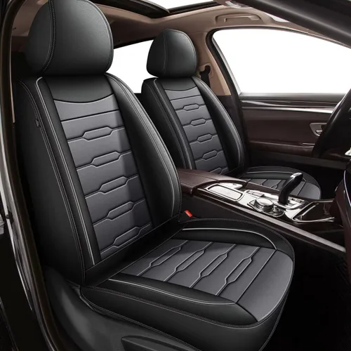 Vista 9 de AOMSAZTO Fundas de asiento de automóvil de ajuste personalizado para Cadillac ATS 2013-2018, fundas de cojín de vehículo, protectores de asiento
