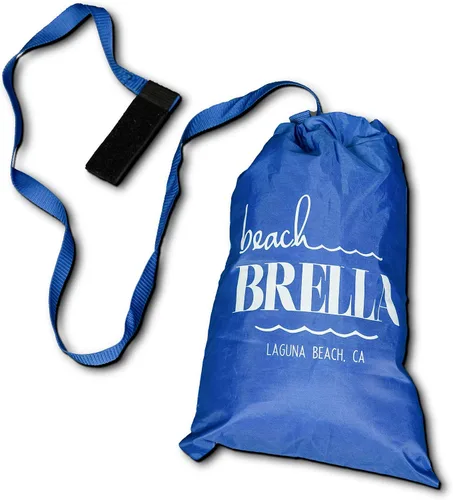 Vista 12 de Sombrilla de playa para arena, resistente al viento, con bolsa de anclaje de arena, portátil, flecos, bolsa de mezclilla, cuenta con parte inferior