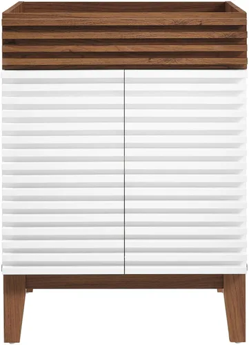 Vista 126 de Modway Render 23.5" tocador de baño en nogal (lavabo no incluido)