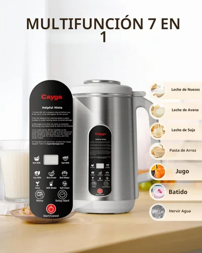 Vista 3 de Máquina para hacer leche de nueces de 40oz de acero inoxidable, máquina para hacer leche de soja, bebidas caseras de almendra, avena, jugo, coco, a