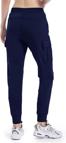 Vista 3 de HARTPOR Pantalones deportivos con forro polar para mujer, pantalones cargo de senderismo, resistentes al agua, pantalones deportivos de invierno