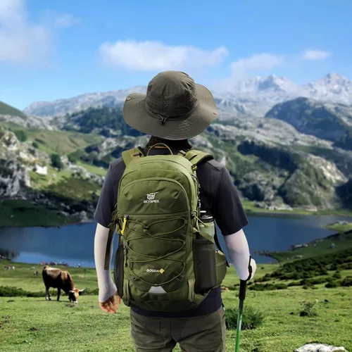 Vista 7 de SKYSPER Mochila de Senderismo para Hombres y Mujeres, Mochila de Viaje de 35L Impermeable Mochila de Camping Mochila Ligera para Exteriores Mochila