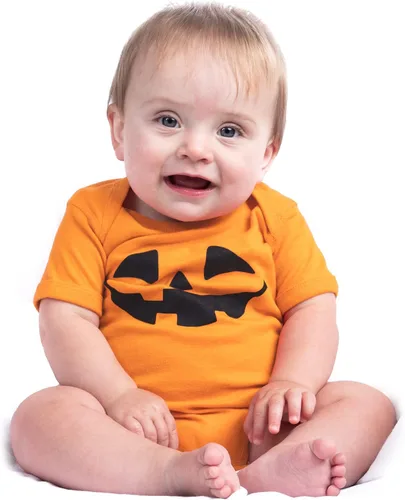 Vista 2 de Cute Little Pumpkin Disfraz de una pieza para bebé, Halloween Jack O' Lantern