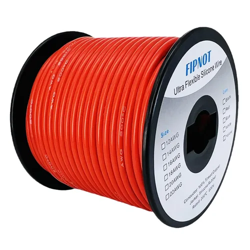Vista 22 de Cable de 8 AWG Alambre Calibre 8 de Silicona - Carrete Negro de 25 pies, Alambre de Cobre Estañado Trenzado Extra Flexible 8AWG para Soldadura 200℃