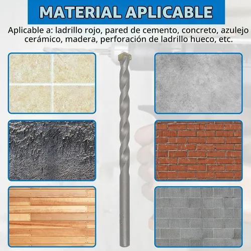 Vista 7 de Kit surtido de anclajes y tornillos de pared de hormigón cónico, 228 anclajes de mampostería con 3 brocas de perforación, 114 anclajes de pared