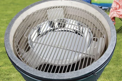 Vista 5 de Bandeja de goteo de acero inoxidable para Big Green Egg Large - Piezas de repuesto de accesorios Big Green Egg Bandeja para asar, También compatible