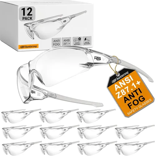 Vista 9 de HTS HUNTERSKY ANSI Z87.1 Gafas de seguridad antivaho envolventes transparentes, gafas de laboratorio para pickleball y química con resistencia a