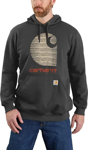 Vista 4 de Carhartt Sudadera con estampado Rain Defender de peso medio con logotipo C para hombre