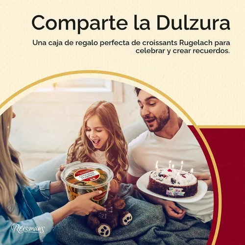 Vista 5 de Chocolate Rugelach Mini croissants sin lácteos, sin nueces, con certificación OU Kosher, pastelería para el desayuno, aperitivo de café y té