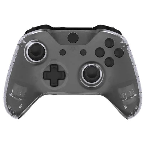 Vista 4 de eXtremeRate Transparent Clear Faceplate Side Rails for Xbox One Wireless Controller Model 1708, Replacement Front Housing Shell Panels for Xbox One