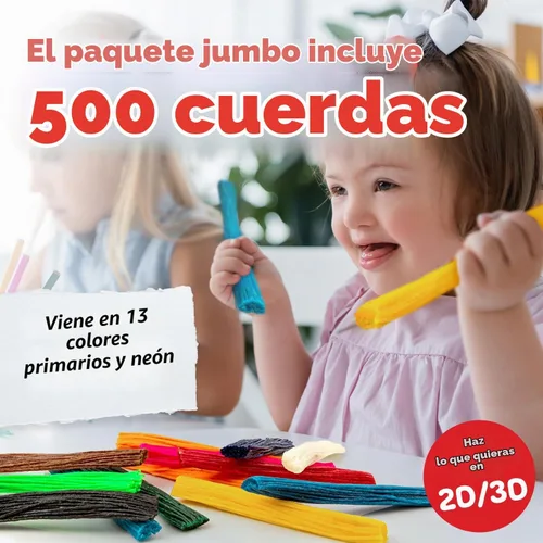 Vista 4 de Paquete de 500 piezas de Monkey String (paquete gigante), juguete de hilo de cera