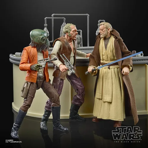 Vista 4 de Star Wars Exxclusive The Black Series The Power of The Force Cantina Showdown Set de figuras