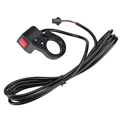 Vista 6 de Dilwe Interruptor basculante de bicicleta eléctrica, interruptor de encendido/apagado universal de manillar de motocicleta de PVC para motocicleta