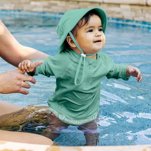 Vista 4 de Eco Pull-Up - Pañal de natación reutilizable para bebés y niños pequeños, Dólar de arena de menta