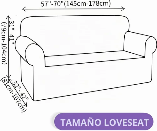 Vista 6 de ZNSAYOTX - Fundas de sofá de dos plazas súper elásticas (145-178 cm), nueva funda de sofá de dos plazas a rayas, protector de sofá de dos plazas