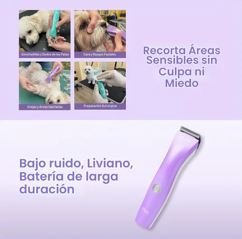 Vista 6 de Hornet - Mini recortadora inalámbrica para perros, aseo de patas y Unidad recargable compacta con cuchillas afiladas para retoques precisos; lo