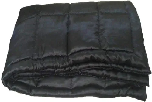 Vista 3 de Edredón individual de seda satinado negro de 400 GSM 1 pieza edredón tamaño individual para cama de tamaño individual