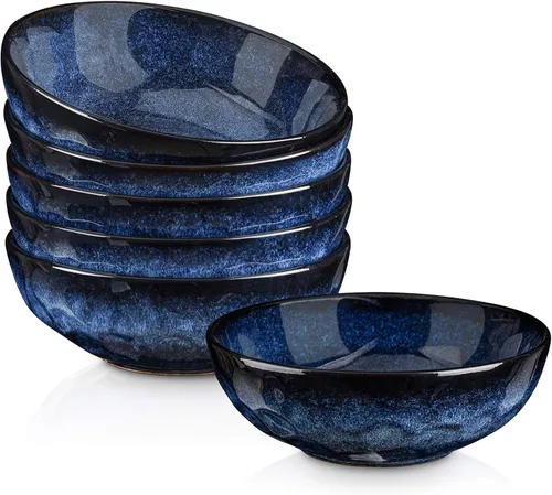 Vista 13 de vicrays Juego de Cuencos de Cerámica para Ensalada de Cocina, para Servir - Cuencos de Sopa de 32 Onzas, Cuencos para Pasta, Resistentes a