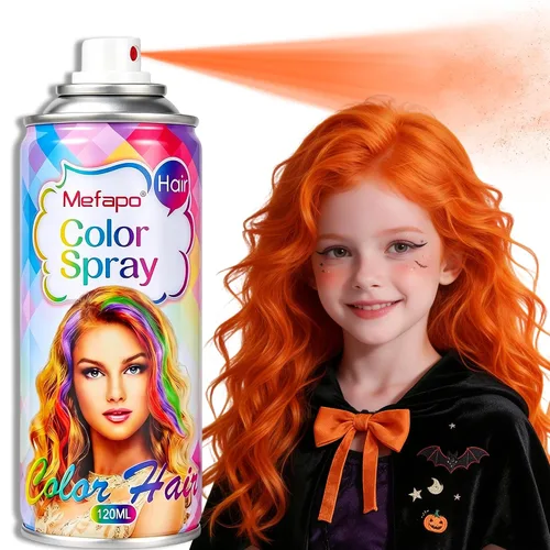 Vista 9 de Acomler Spray de color negro temporal para el cabello para niños, mujeres y hombres, tinte temporal lavable para el cabello, cera