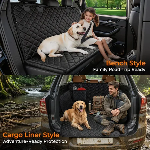 Vista 5 de URPOWER Funda de asiento para perro, hamaca 100% impermeable, 600D, resistente, a prueba de arañazos, antideslizante, duradera, suave