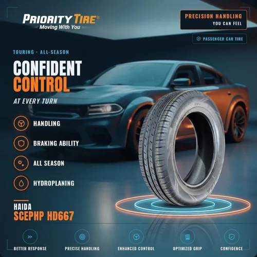 Vista 2 de Haida SCEPHP HD667 - Neumático radial para turismo de todas las estaciones 145/70R12 145/70/12 145/70-12 69Q Rango de carga SL 4 capas BSW Pared