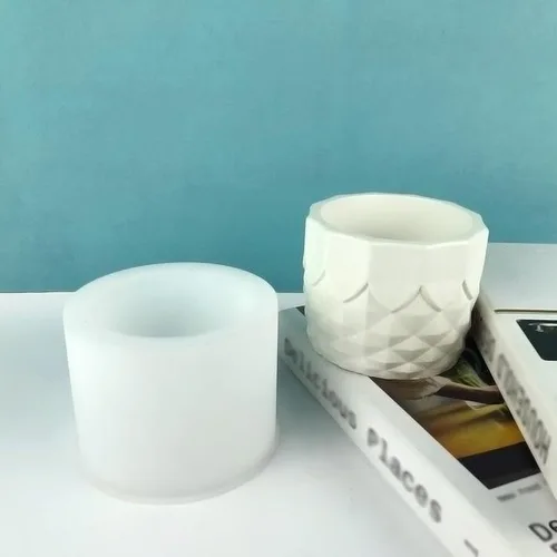 Vista 4 de Molde de silicona para florero, moldes de resina para florero, molde de resina para hacer manualidades, florero, decoración del hogar Estereoscópico