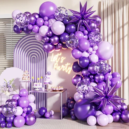 Vista 8 de Kit de Arco de Guirnalda de Globos Negros y Dorados, 140 Piezas de Globos de Confeti Negros y Dorados con Estrellas para Cumpleaños, Graduación, Año