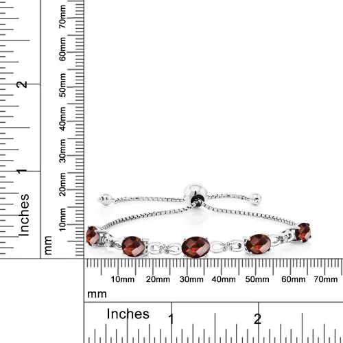 Vista 68 de Gem Stone King Pulsera de tenis de diamantes cultivados en laboratorio con piedra natal de 3-6 quilates para mujer, plata de ley 925, ovalada