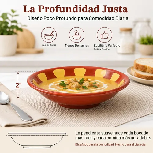 Vista 3 de Paquete de 2 cuencos de melamina para hummus de 6.5 pulgadas, platos