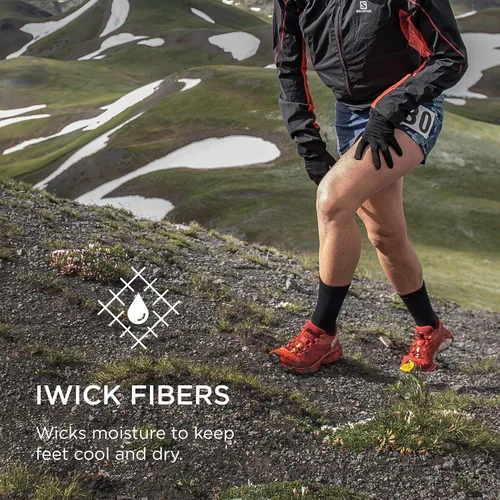 Vista 5 de Feetures Elite Light Cushion Mini Crew Sock - Calcetines para correr para mujeres y hombres, compresión dirigida, absorbe la humedad