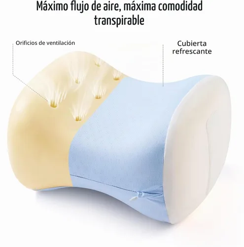 Vista 6 de YFONG Almohada de rodilla para dormir de lado, almohada transpirable de 2-Azul
