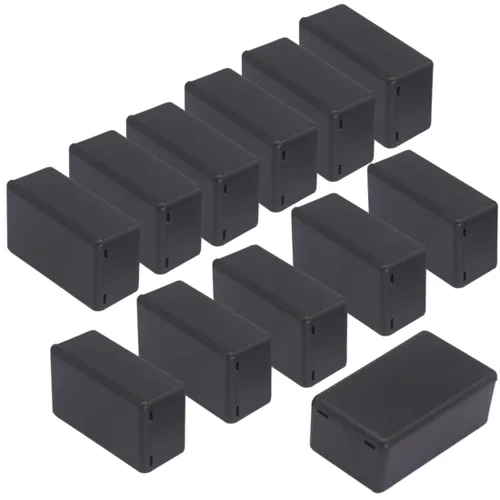Vista 14 de Zulkit 12 cajas de proyecto de plástico ABS para proyectos eléctricos, caja de conexiones de energía, color negro, 1.97 x 1.10 x 0.59 pulgadas 12