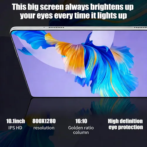Vista 8 de Tablet de 10.1 pulgadas, tableta Android 12 con procesador Octa-Core, 20 GB de RAM 128 GB ROM, pantalla IPS HD de 1280 x 800, cámara dual de 5 MP+8