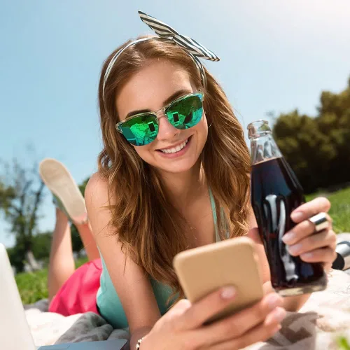 Vista 3 de FEISEDY Gafas de sol polarizadas para hombres y mujeres, montura clásica sin montura para conducción, pesca, protección UV, B9105
