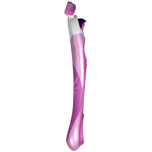 Vista 4 de ShaveMOB Kit de maquinilla de afeitar de 3 cuchillas para mujer (mango de cabeza flexible + 12 recambios) - El práctico kit de afeitado