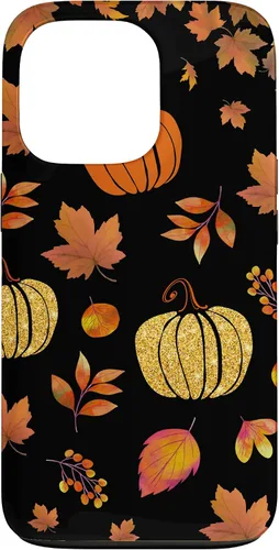 Vista 10 de Fall Leaves and Pumpkins Pattern Halloween Autumn Case for iPhone 17