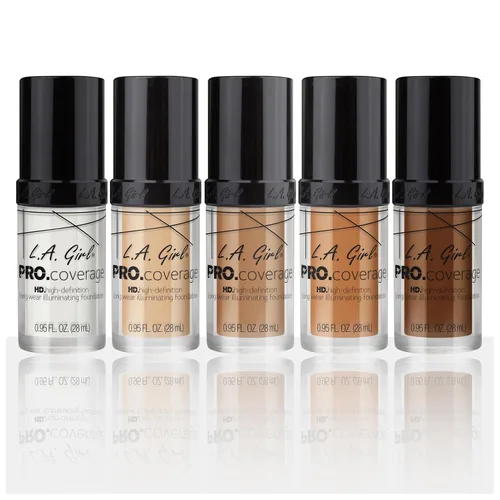 Vista 5 de Base de maquillaje líquida L.A. Girl Pro Coverage, Beige
