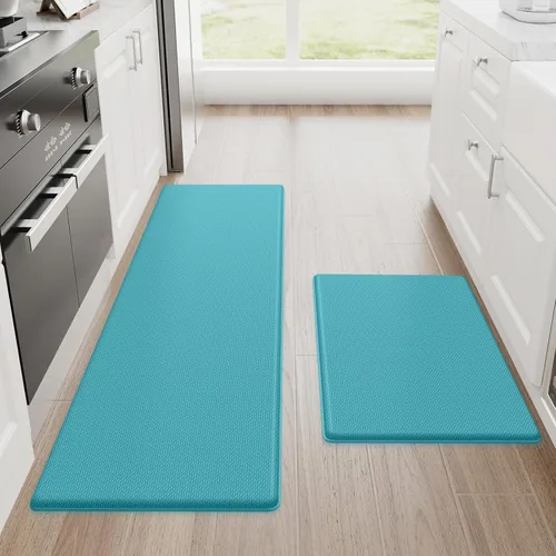 Vista 53 de StepRite Tapetes de cocina, 2 tapetes acolchados, antifatiga, para piso, de escritorio, antideslizante, impermeables, oficina, alfombras de 17.3 x