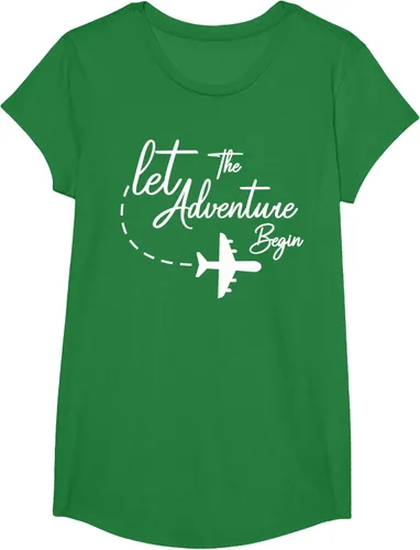 Vista 80 de Let The Adventure Begin - Camiseta inspiradora en modo de viaje en avión, Negro, S