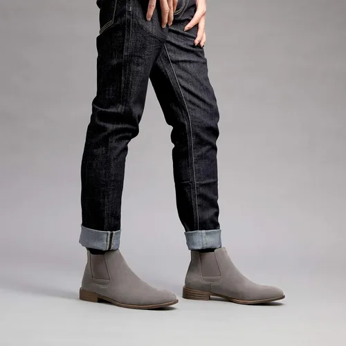 Vista 7 de Jousen Men's Suede Chelsea Boots