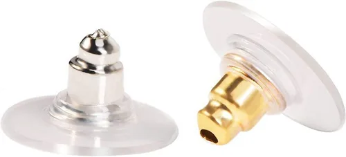 Vista 7 de 200 piezas de aretes para orejas caídas, repuesto para parte trasera de aretes para embrague de bala pesada (transparente)