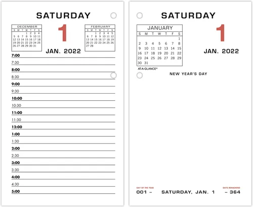 Vista 9 de AT-A-GLANCE- Recambio para calendario diario para 2022, 9 x 15 cm, estándar, Financiero, (S17050)