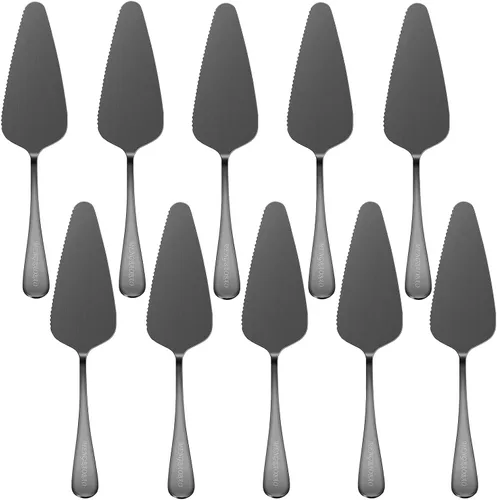 Vista 13 de 5 espátulas triangulares para tartas para tartas para hornear pasteles de pizza (negro pulido)