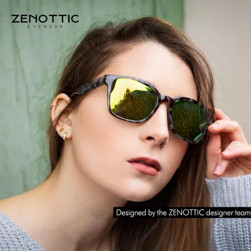 Vista 4 de ZENOTTIC Gafas de sol polarizadas para hombre, protección UV400, gafas de sol cuadradas