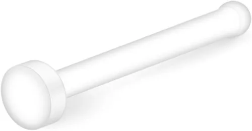 Vista 2 de Ruifan Anillo de hueso de nariz transparente de 22G Bioflex, retenedor para el cuerpo, joyería para el cuerpo, parte superior plana de 0.079 in