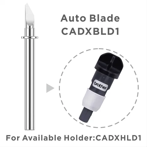 Vista 4 de Paquete de 2 cuchillas automáticas CADXBLD1 para Brother ScanNCut DX, utilizando material de acero de tungsteno de resistencia duradera