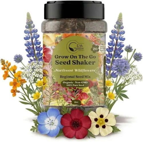 Vista 18 de Mezcla regional de semillas de flores silvestres de GevaGrow (Midwest Wildflowers Mini Shaker)